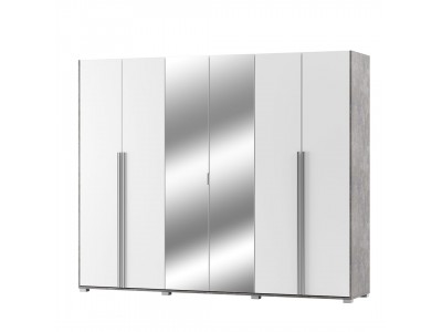 Шесткрилен гардероб с огледало АЛЕКСА 6Д